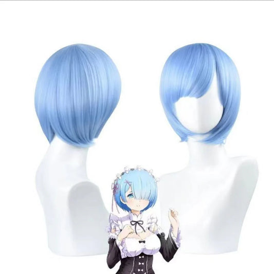 Rem Ram Inspired Cosplay Wig – Anime Twin Maid Wigs from Re:Zero