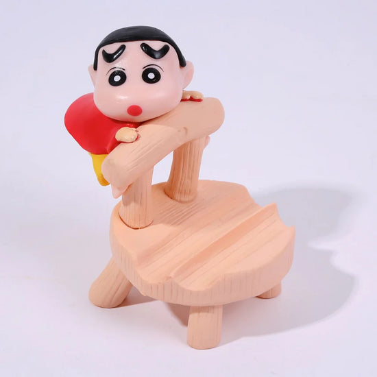 Shinchan on Chair Phone Holder | Cute PVC Figurine Stand for Smartphones