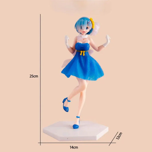 Rem Crystal Blue Dress Ver. PVC Figure | Re:Zero Anime Collectible Figurine (25cm)
