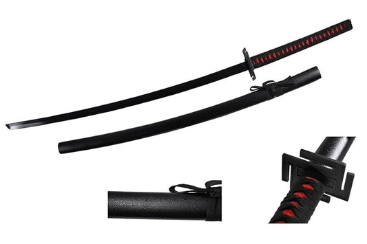 Bleech Ichigo Wooden Katana Sword with Red Handle – Decorative Collectible (104 CM)
