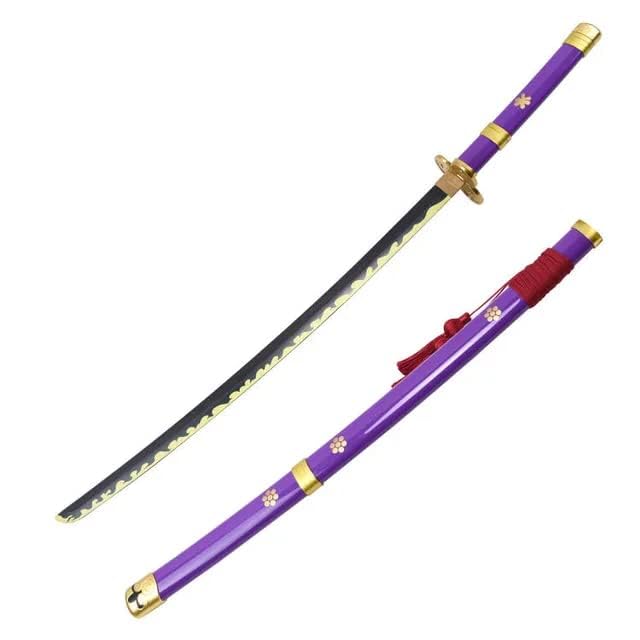 Zoro Enma Purple Katana Sword with Black & Gold Blade , size- 104cm