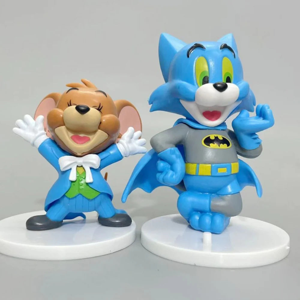 Tom and Jerry Superhero Action Figure Set – 6-Piece Collectible Toy Set