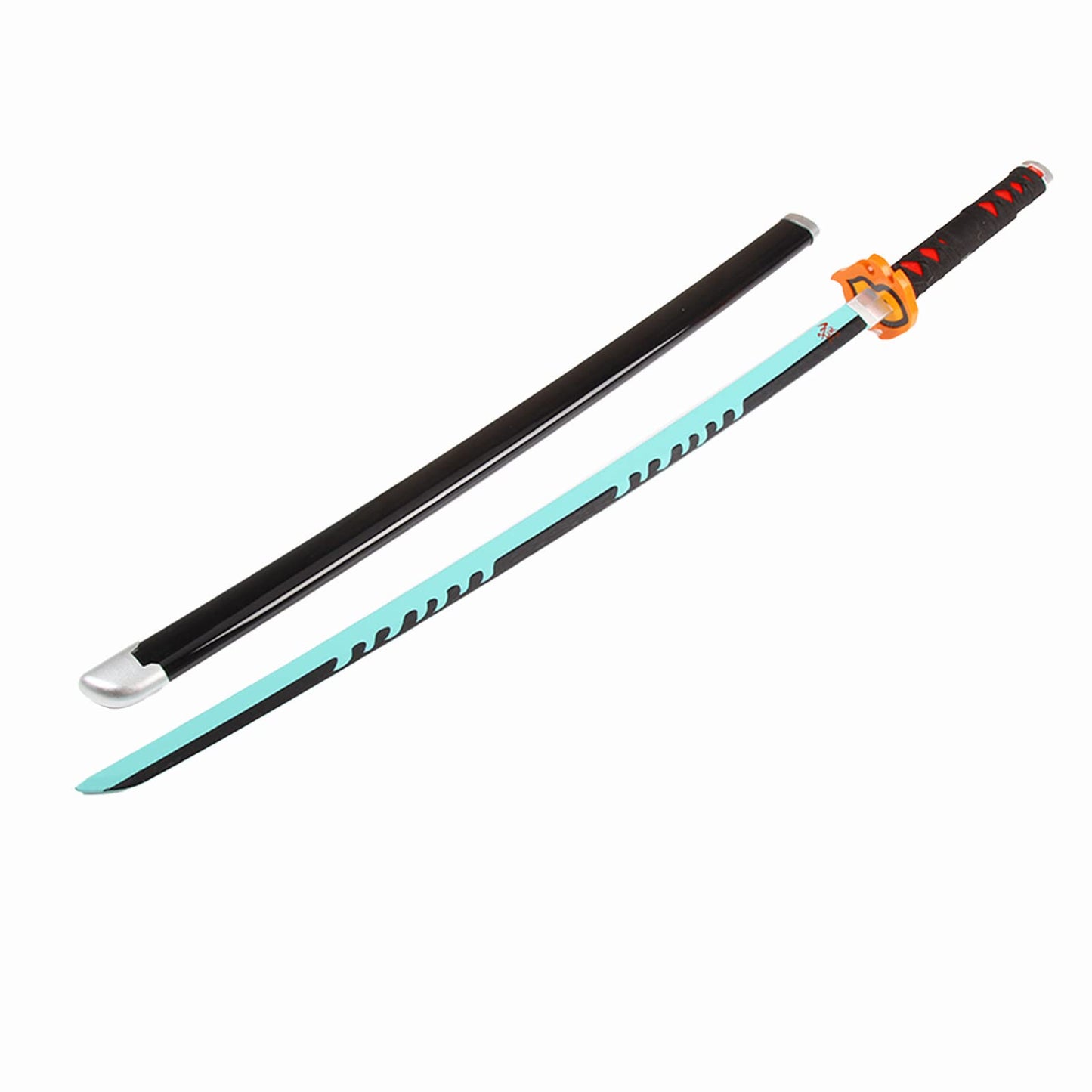 Tanjiro Fire Blue Katana – Demon Slayer Cosplay Sword, size -104cm