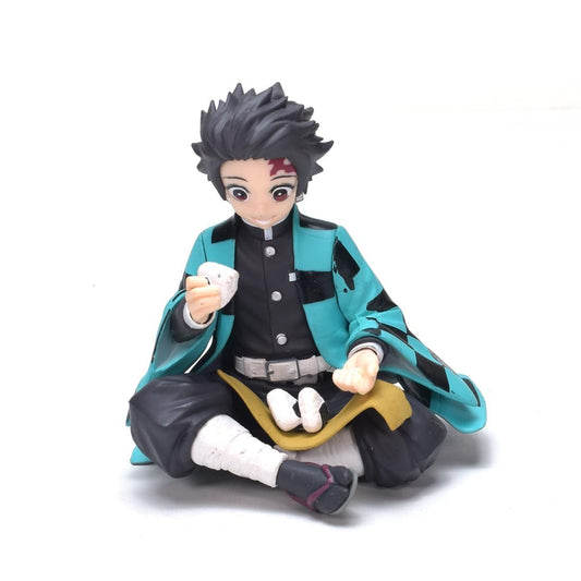 Anime Collectible Figurine – Sitting Boy in Green Cloak (PVC, 11 cm) | Decorative Action Figure Model