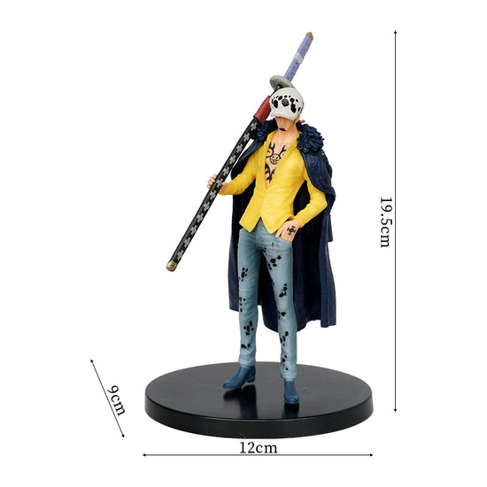 Anime Swordsman Figure 19.5cm PVC Collectible Statue with Base – Action Figure Display Model