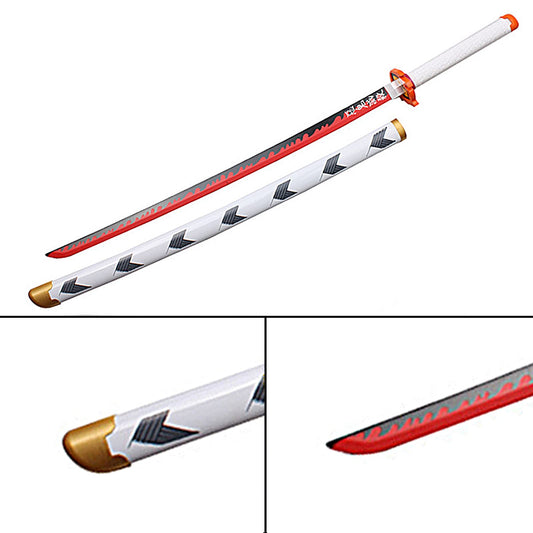 Demon Slayer Rengoku Fire Nichirin Cosplay Wooden Katana – 104 CM