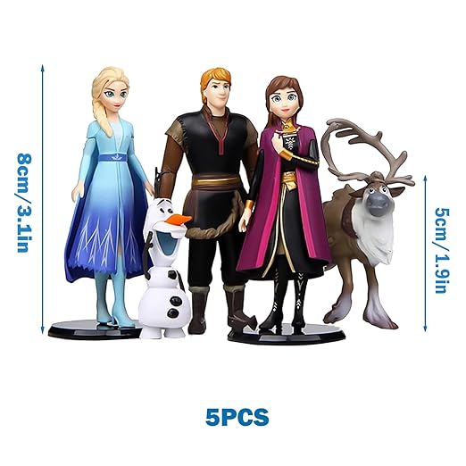 Disney Frozen 5 PCS Action Figure Set – Elsa, Anna, Olaf, Kristoff & Sven Collectible Toys