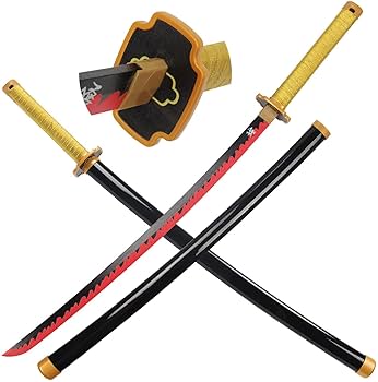 Yoriichi demon slayer Katana – Demon Slayer Cosplay Sword with Flame Design, size- 104cm