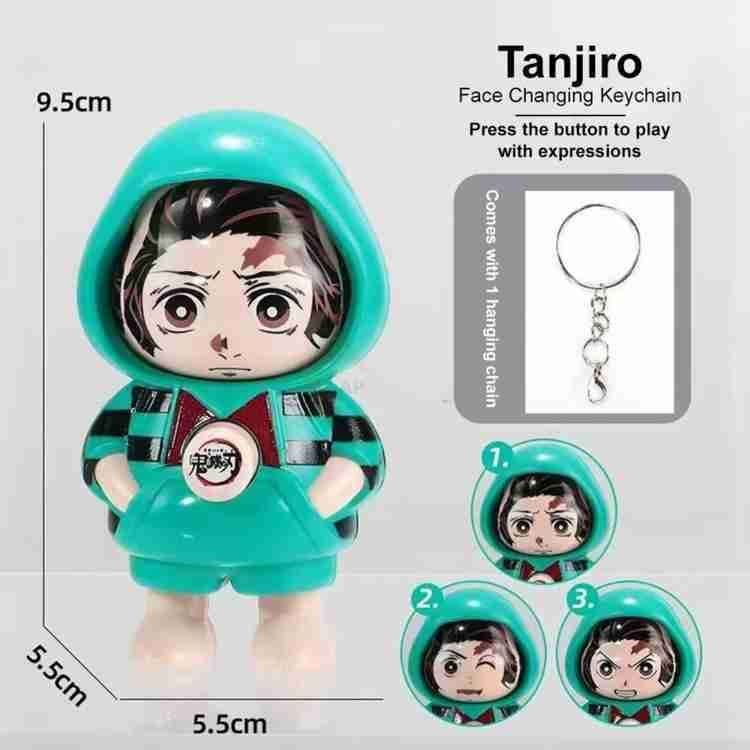 Anime Hoodie Face-Changing Toy Keychain – Collectible Expression Figure