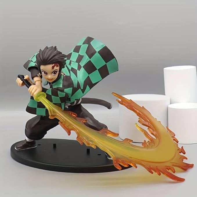 Demon Slayer Tanjiro Kamado Action Figure – Flame Sword Edition
