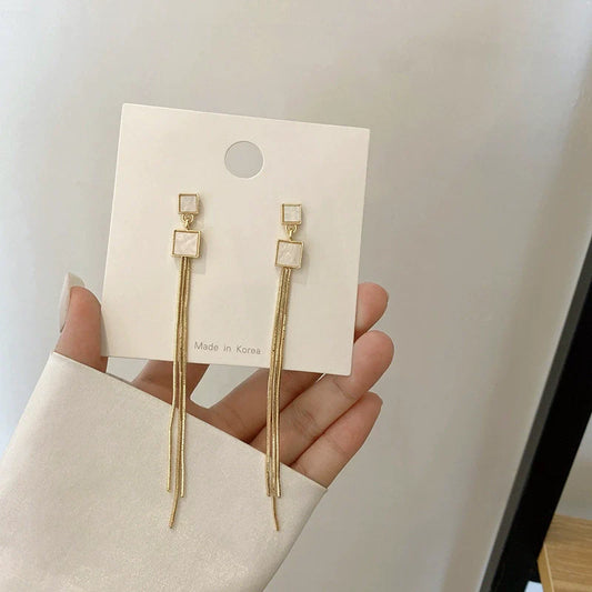 Trendy Long Tassel Earrings (1 Set)
