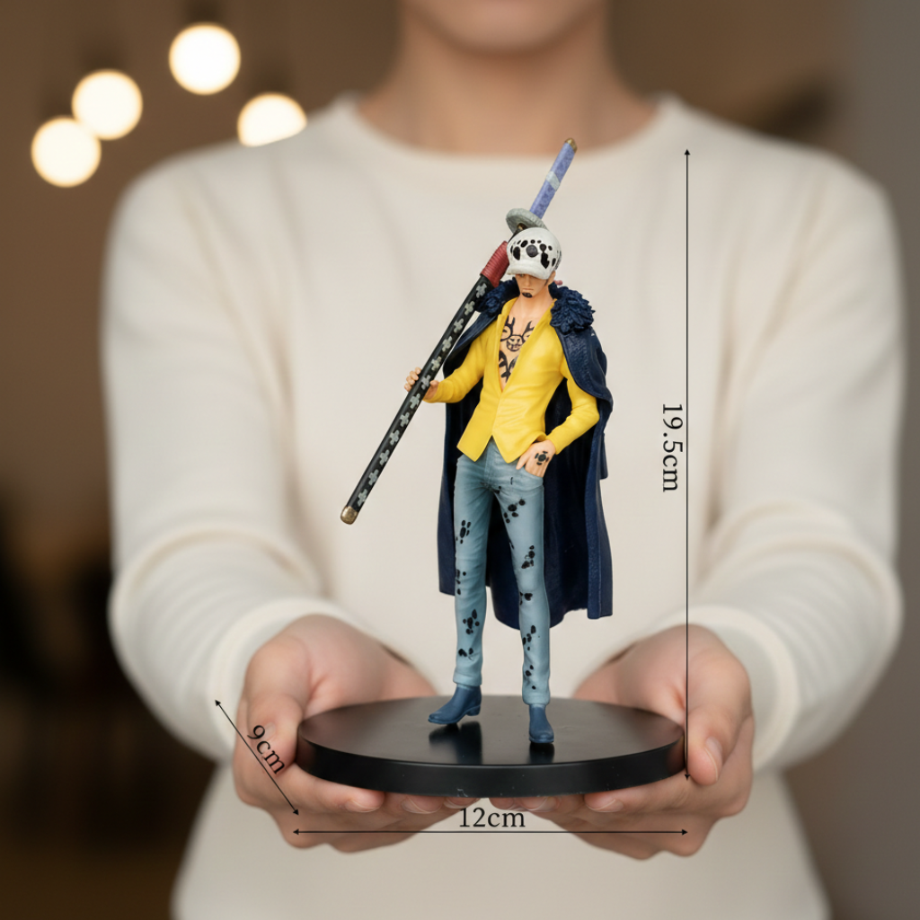Anime Swordsman Figure 19.5cm PVC Collectible Statue with Base – Action Figure Display Model