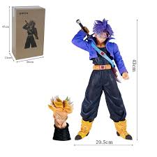 Dragon Ball Z Trunks PVC Action Figure | 43cm Anime Collectible Model Statue (Dual Head Version)