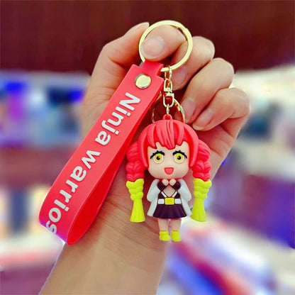 Cute Anime Girl Keychain – Ninja Warriors Edition