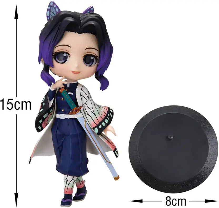 Anime Demon Slayer Shinobu Kocho Action Figure | Collectible Figurine | 15cm Q-Style Model Toy
