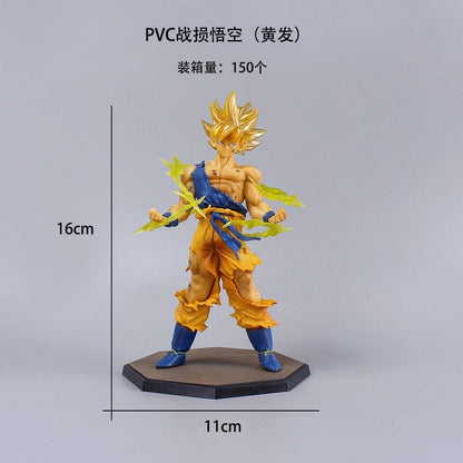 DBZ – Super Saiyan Goku PVC Battle-Damaged Action Figure (17cm)