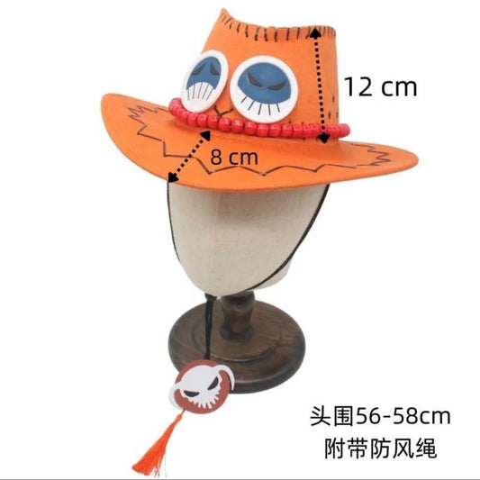 Portgas D. Ace Cowboy Hat | One Piece Cosplay Accessory