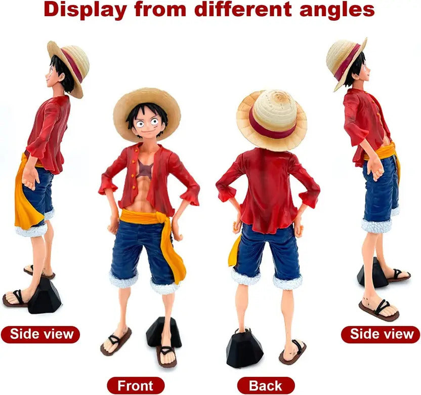 Monkey D. Luffy One Piece Action Figure | Anime Collectible Model Toy with 3 Interchangeable Faces
