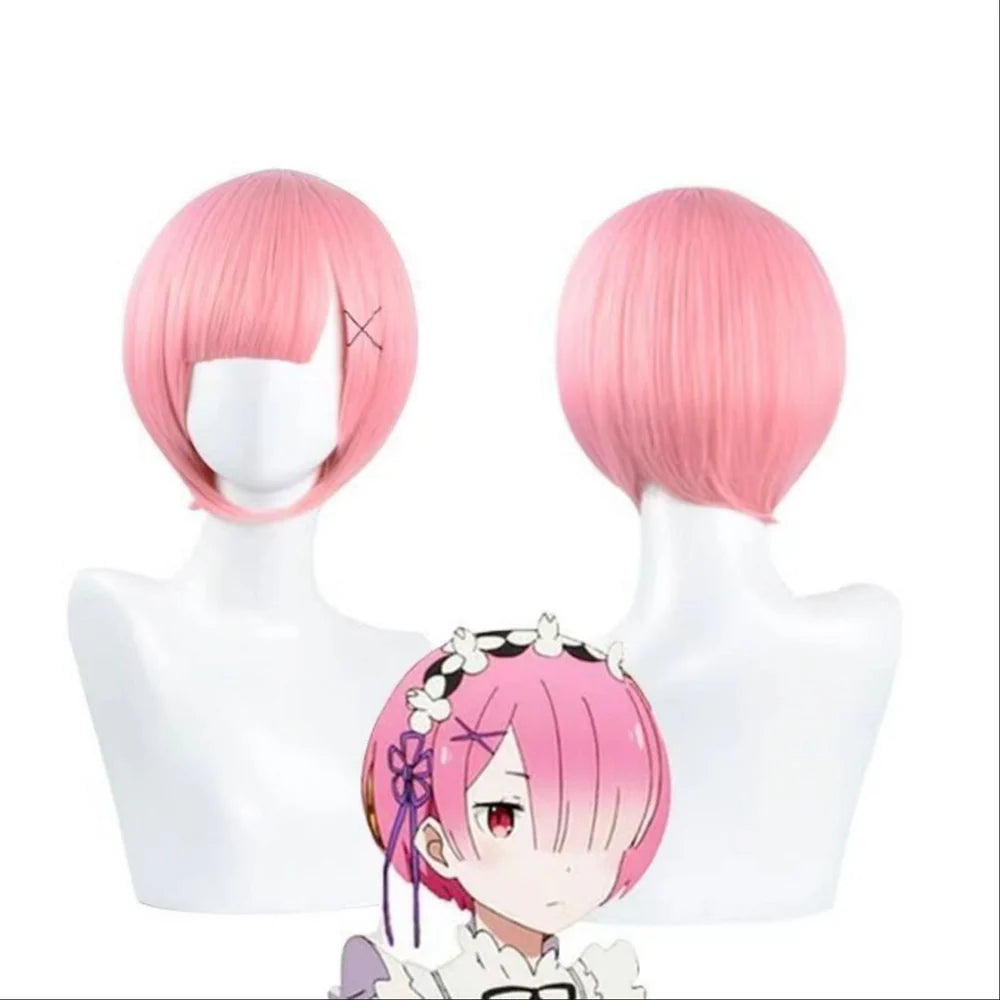Rem Ram Inspired Cosplay Wig – Anime Twin Maid Wigs from Re:Zero