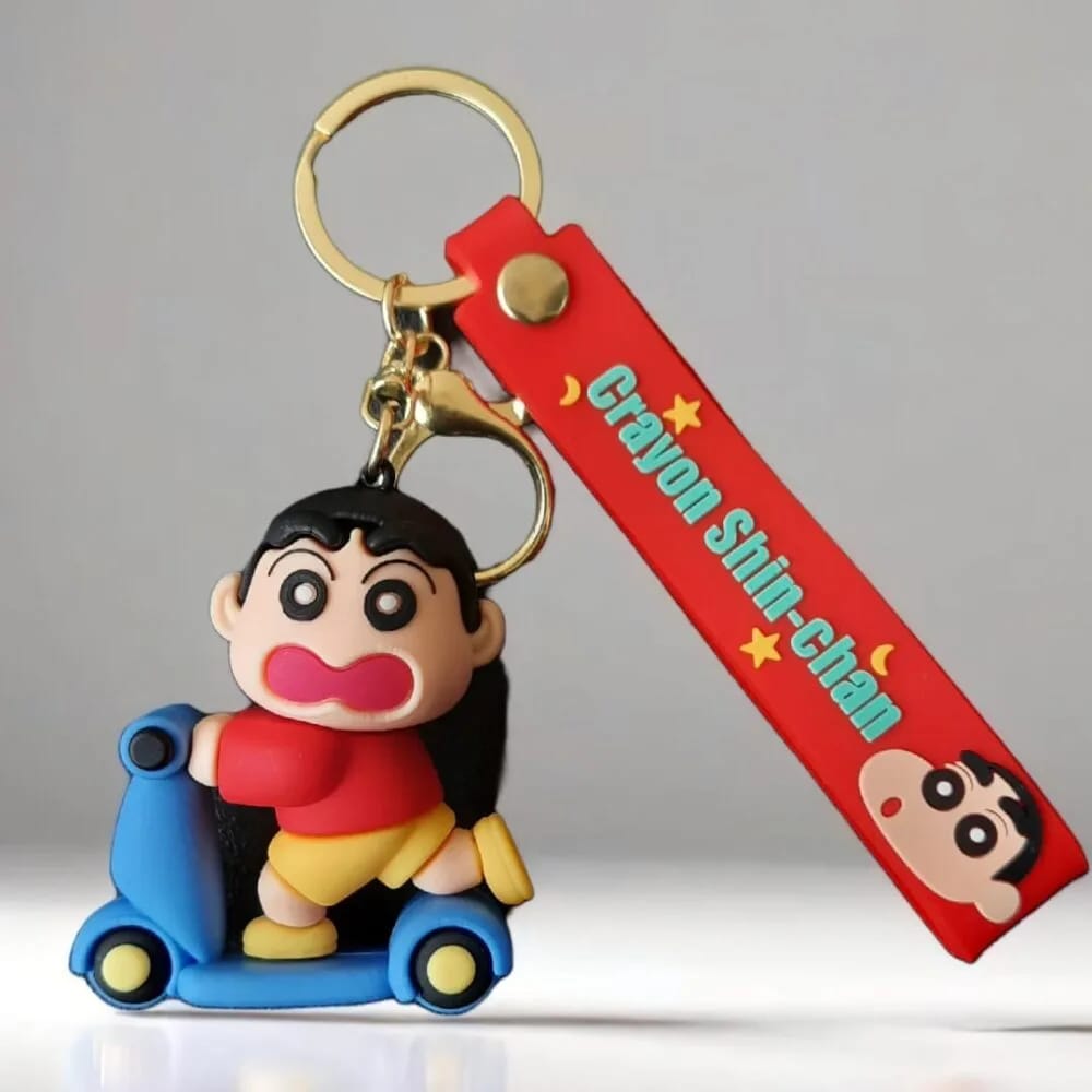 Crayon Shin-chan Scooter Keychain | Cute Cartoon Character Keyring