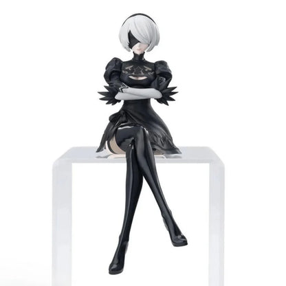 PVC Sitting Yorha No.2 Type B (2B) Anime Action Figure | 15cm Collectible Model Toy