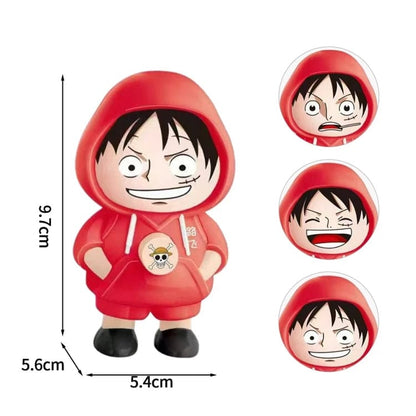 Anime Hoodie Character Face-Changing Toy – Expression Switch Collectible Figure