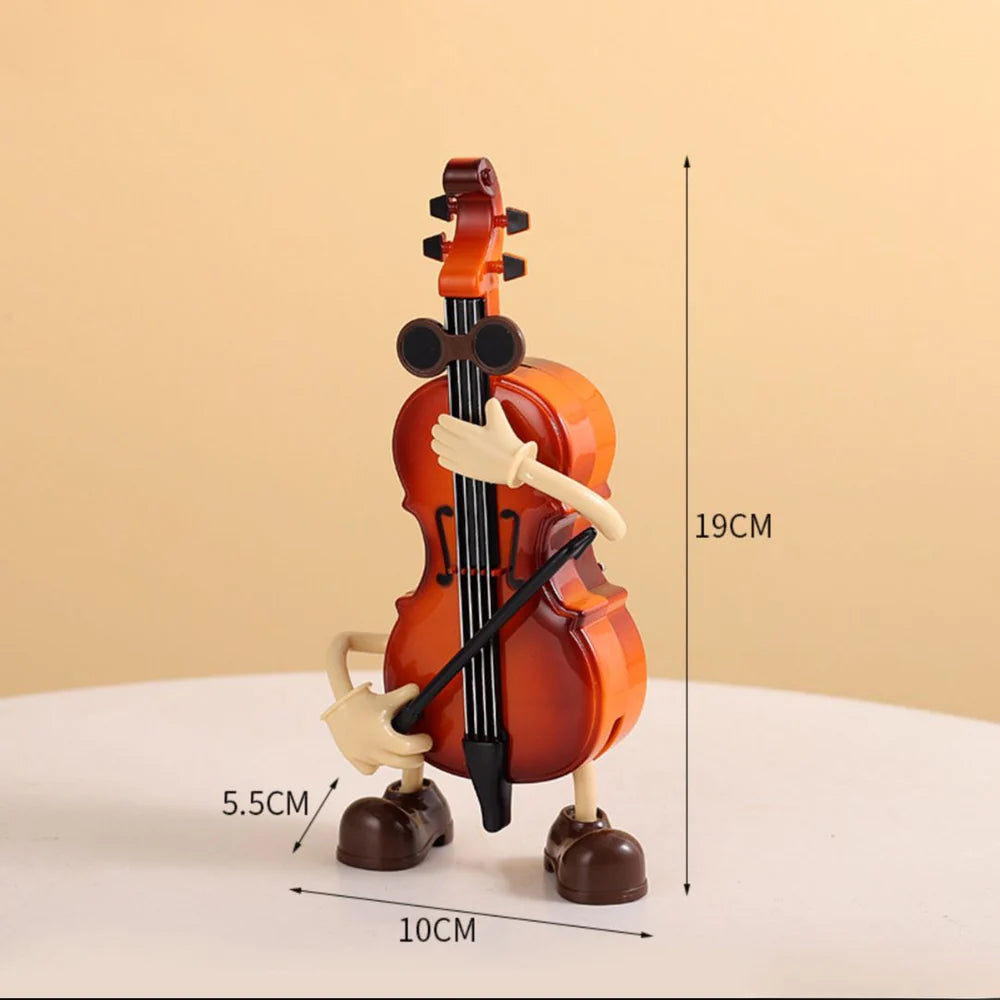 Swinging Cello Music Box – Wind-Up Violin Figurine