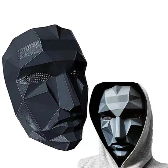 Low Poly Anonymous Face Mask | Geometric Full Face Cosplay Mask | Premium Party Mask for Halloween, DJ & Costume Events