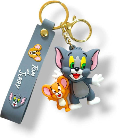Tom and Jerry Keychain | Cartoon Character Keyring for Kids & Adults