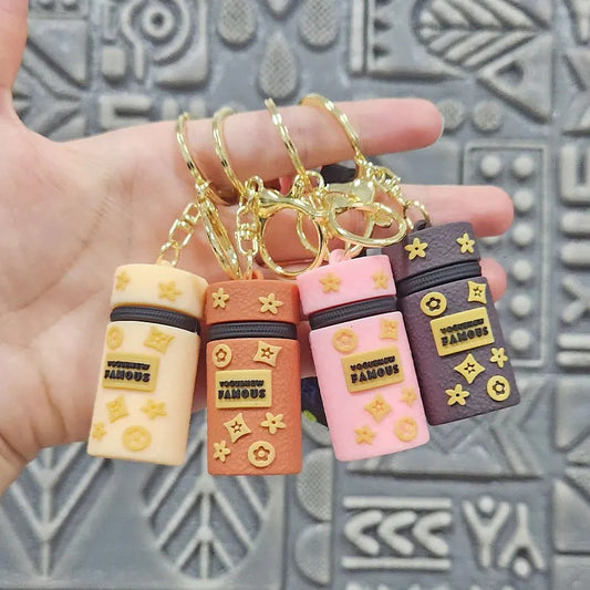 Product Description: Cute Coffee Cup Designer Keychain (Set of 4 Colors)