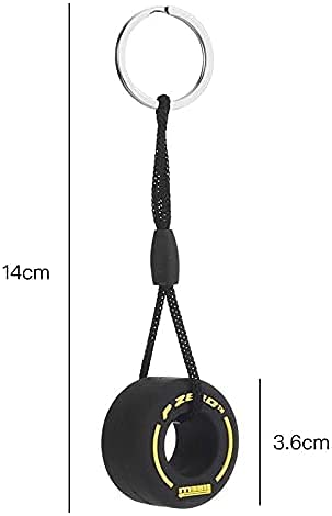 Mini Tire Keychain | Car Tyre Shape Key Ring | Unique Key Holder for Car & Bike Lovers (14cm)