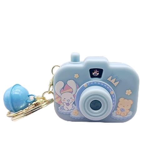 Cute Cartoon Camera Keychain with Bell – Hello Kitty, My Melody, Kuromi & Cinnamoroll Designs