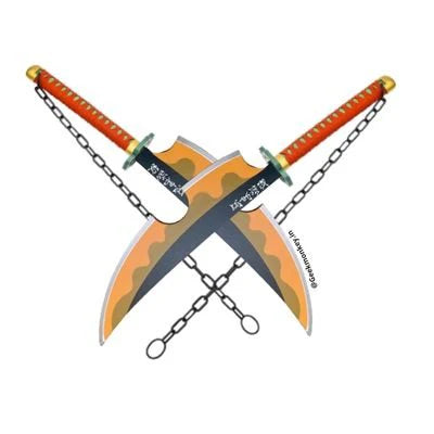 Tengen Uzui Katana with Stand [Demon Slayer: Kimetsu no Yaiba] - Set of 2