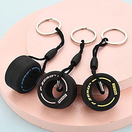 Mini Tire Keychain | Car Tyre Shape Key Ring | Unique Key Holder for Car & Bike Lovers (14cm)