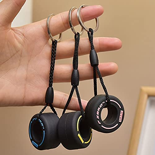 Mini Tire Keychain | Car Tyre Shape Key Ring | Unique Key Holder for Car & Bike Lovers (14cm)