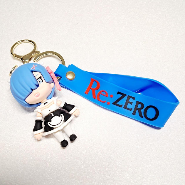 Re:Zero Anime Rem Keychain with Strap – Cute Chibi Figure