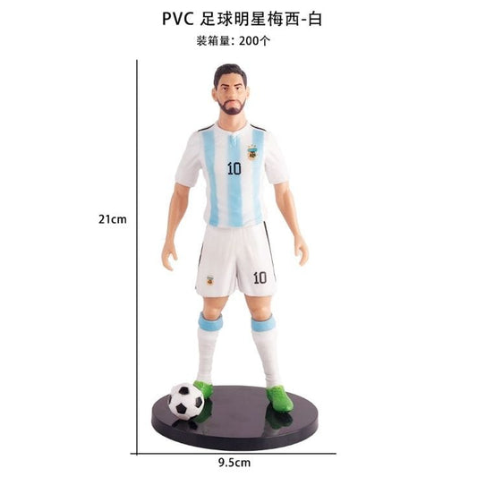 Football Star PVC Collectible Figurine – 21cm Soccer Player Model with Ball