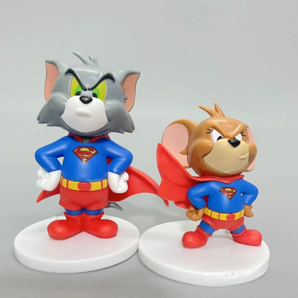 Tom and Jerry Superhero Action Figure Set – 6-Piece Collectible Toy Set