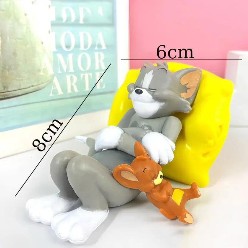 Tom & Jerry Cute Sleeping Dashboard Toy | Car & Home Decor Figurine (8cm x 6cm)