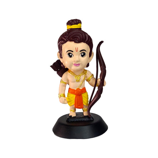 Cute Lord Ram Idol | Baby Ram Figurine with Bow | Decorative Showpiece for Home & Office