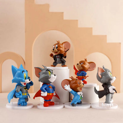 Tom and Jerry Superhero Action Figure Set – 6-Piece Collectible Toy Set