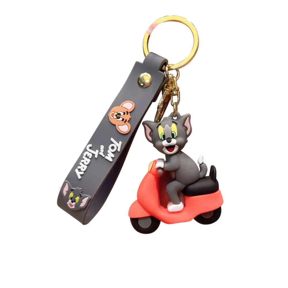 Tom & Jerry Cartoon Keychain – Cute Tom Riding Scooter Design