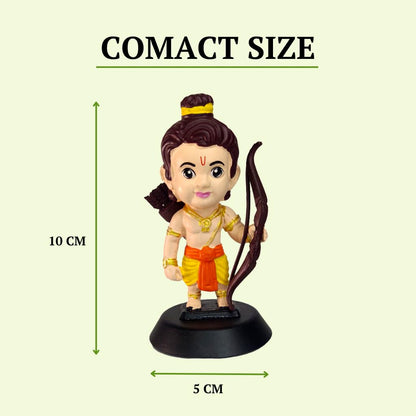 Cute Lord Ram Idol | Baby Ram Figurine with Bow | Decorative Showpiece for Home & Office