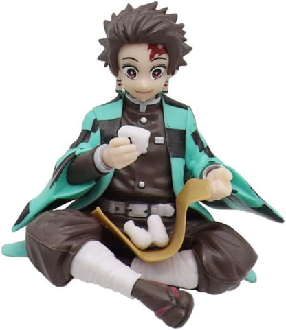 Anime Collectible Figurine – Sitting Boy in Green Cloak (PVC, 11 cm) | Decorative Action Figure Model