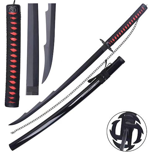 Bleech Ichigo Katana Sword with Red Handle – Decorative Collectible, size- 104cm