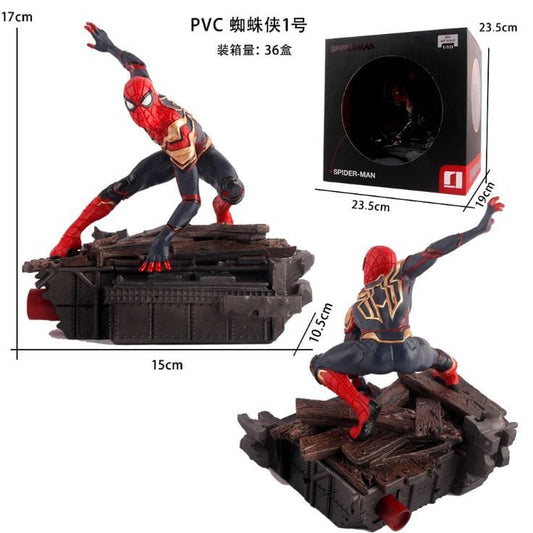 🕷️ PVC Spider Hero Figure – Iron Suit Edition (17cm)