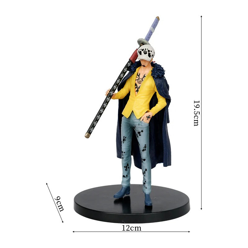 Anime Swordsman Figure 19.5cm PVC Collectible Statue with Base – Action Figure Display Model
