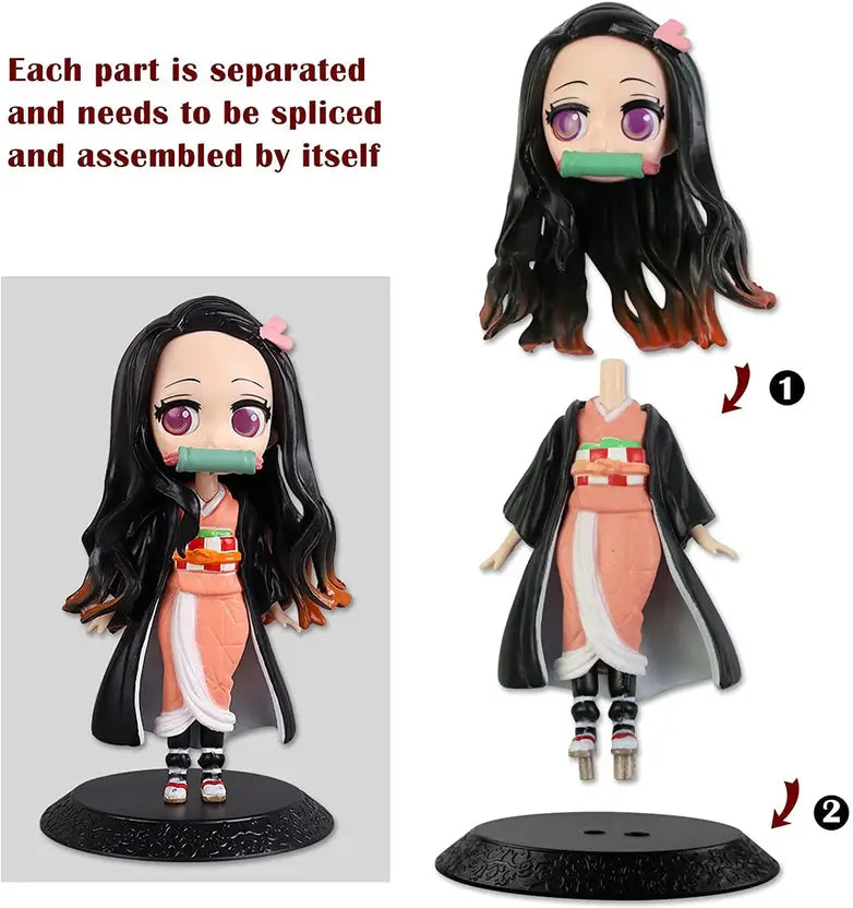 Anime Demon Slayer Nezuko Kamado Action Figure | Collectible Figurine | Cute Q-Posket Style Model Toy