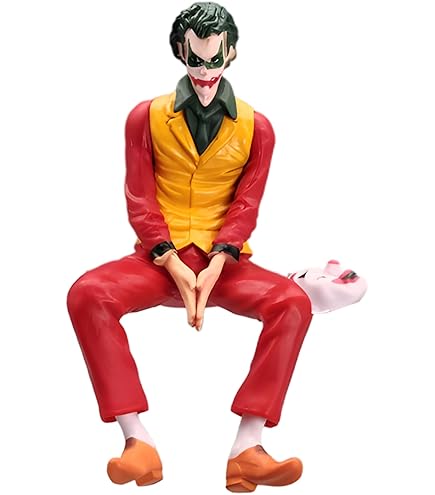 🎭 PVC Clown Figure – Red Suit Sitting Pose (15cm)