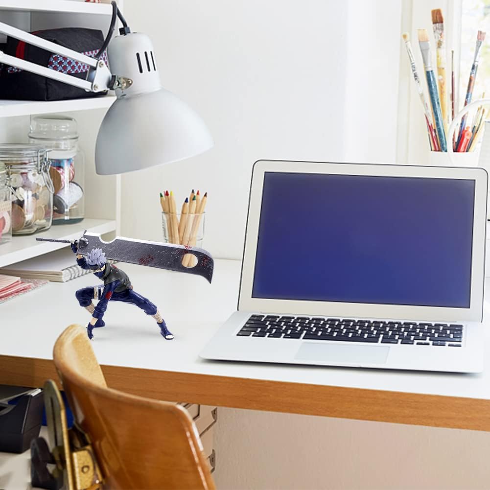 Kakashi Hatake Anime Action Figure with Giant Sword – Naruto Inspired PVC Collectible Statue (26.5 cm)